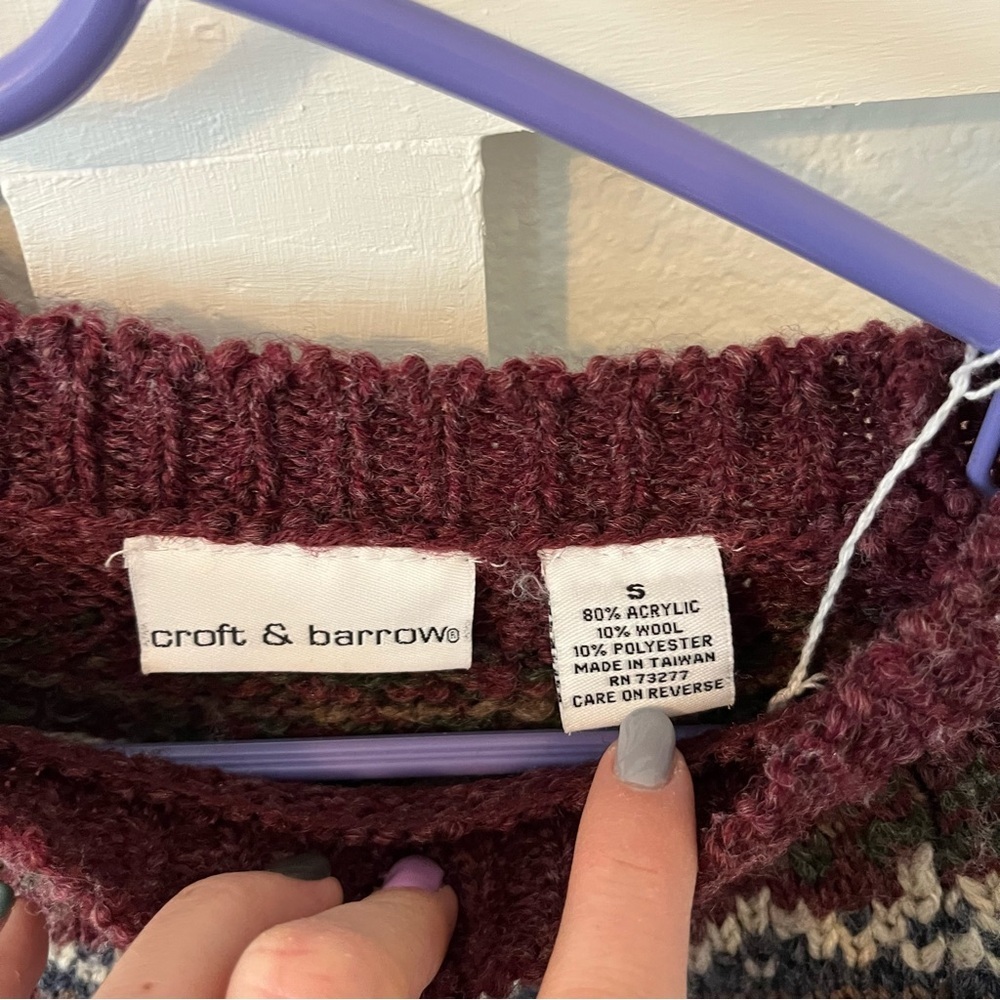 Vintage Croft and Barrow Women's Small Knit Sweater. - Picture 5 of 9